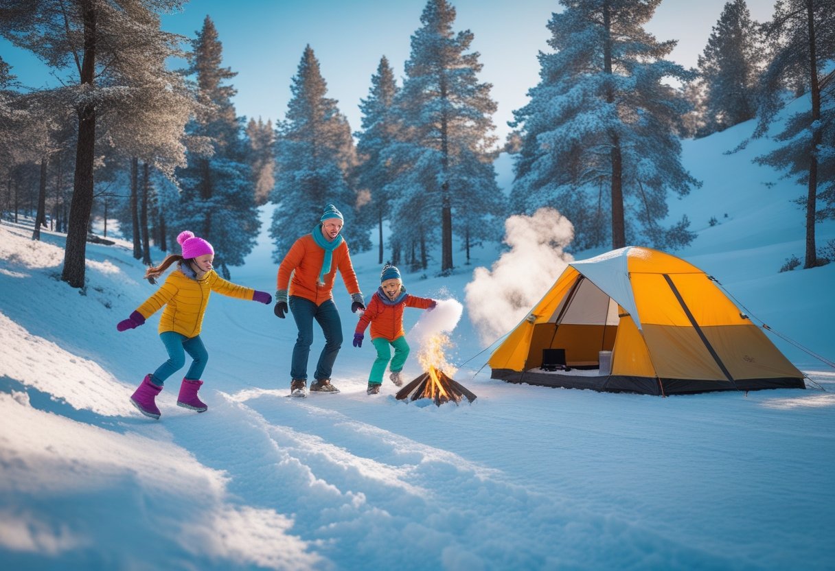 Sjove udendørsaktiviteter til vintercamping med familien